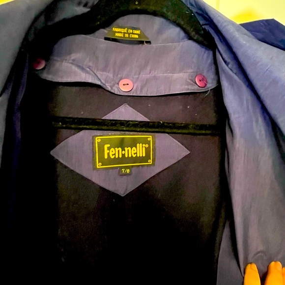 Fennelli Coat Size 7/8 Navy with warm liner removable for all seasons wear - Picture 6 of 7